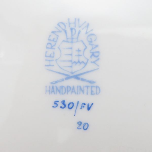  ヘレンド プレート インドの華 アポニーグリーン 三日月型プレート セット 18.5 cm×12.5 cm HERENDO 洋食器 半月皿 金彩 1級品 食器 キッチン 食器