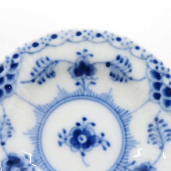 ロイヤルコペンハーゲン プレート ブルーフルーテッド ハーフレース バタープレート セット 7.5 cm Royal Copenhagen 洋食器 1級品 2