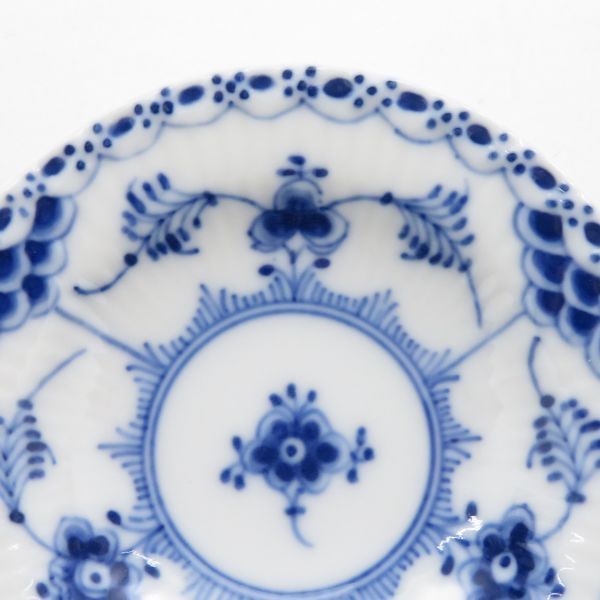 ロイヤルコペンハーゲン プレート ブルーフルーテッド ハーフレース バタープレート セット 7.5 cm Royal Copenhagen 洋食器 小皿 1級品