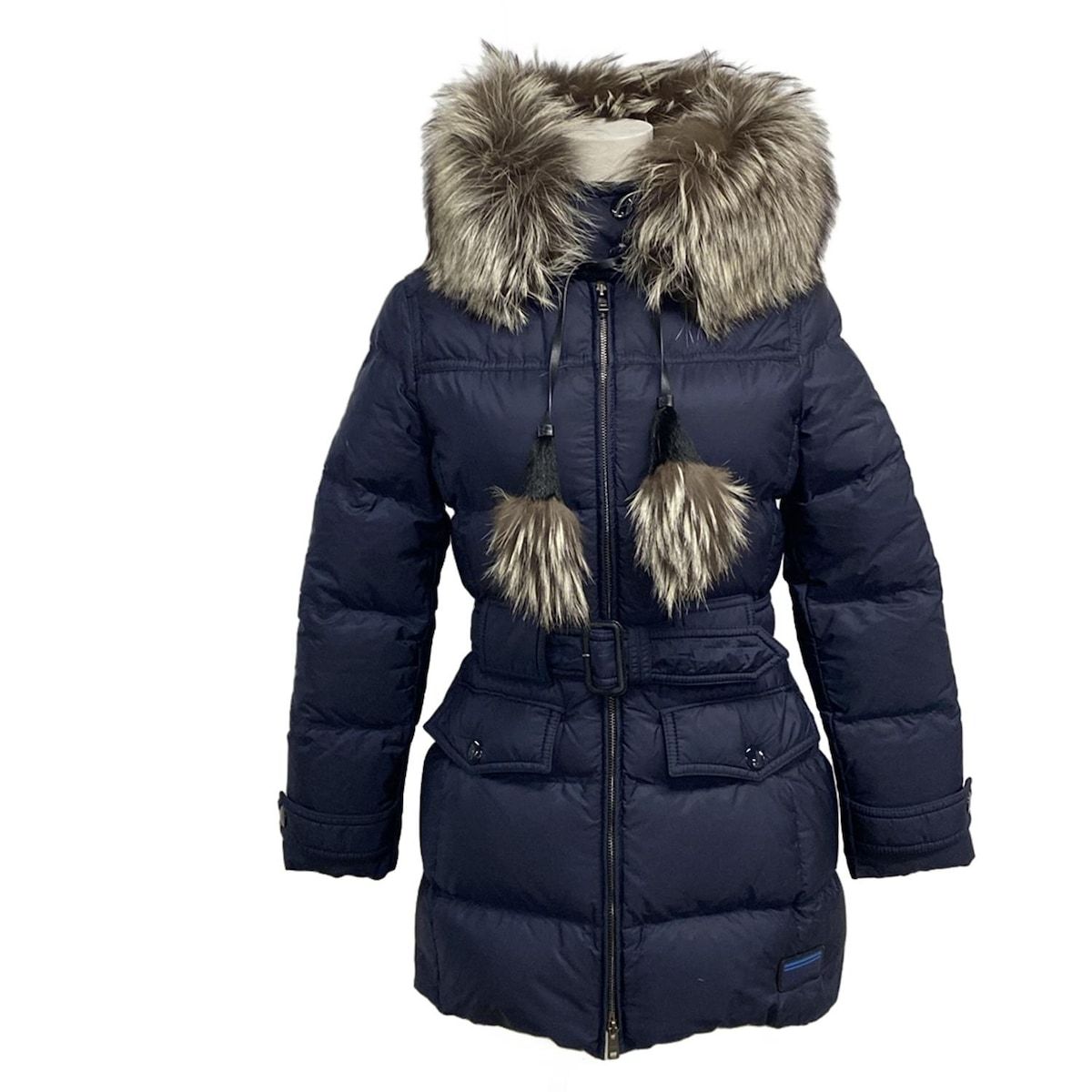 PRADA(プラダ) ダウンコート サイズ36 S レディース - ダークネイビー