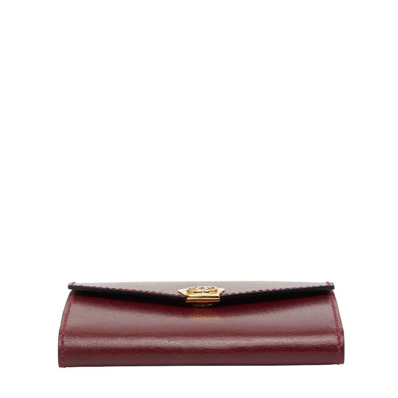  グッチ - 031 379 4328 ワインレッド ボルドー レザー レディース GUCCI 1-0247910 その他 小物