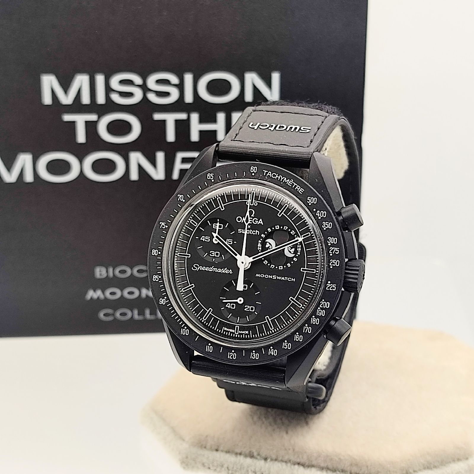 Swatch × OMEGA スウォッチ オメガ スヌーピー スピードマスター MISSION TO THE MOON ブラック