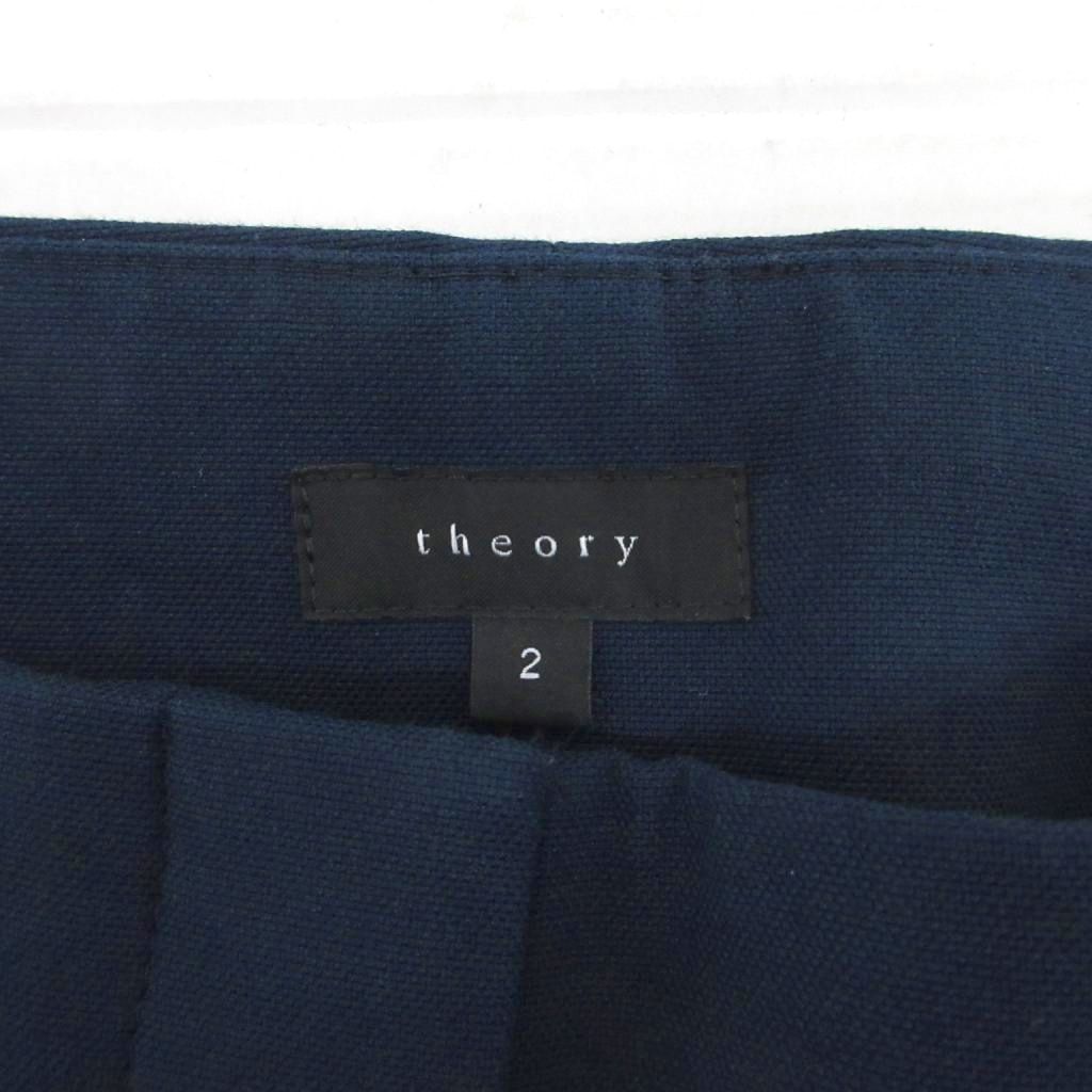 セオリーリュクス theory luxe スラックス ストレッチパンツ 紺