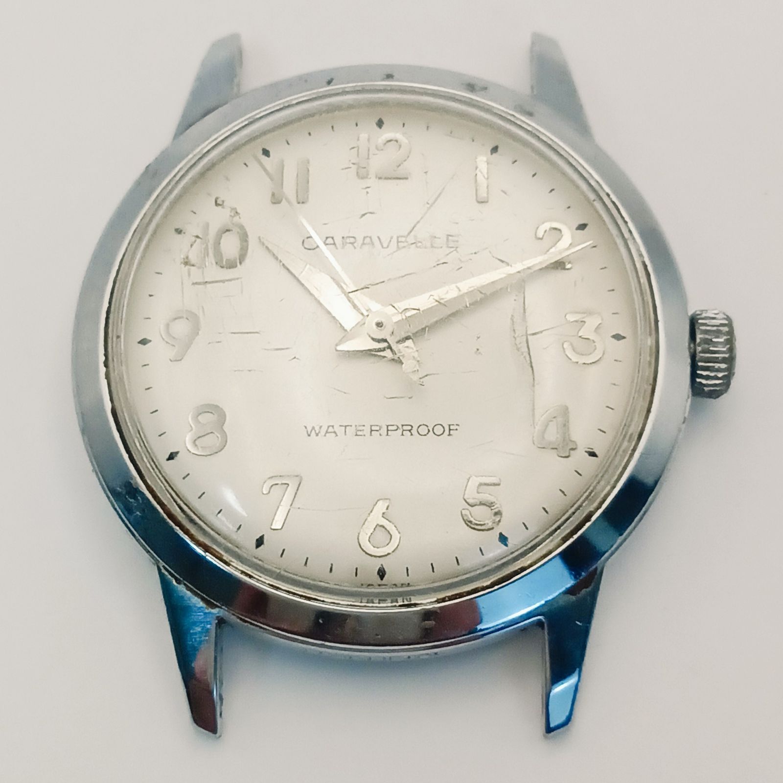稼働 0107-4 CARAVELLE ブローバー キャラベル メンズ腕時計 手巻き フェイスのみ