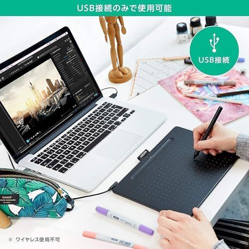 ストア モデル Wacom Intuos Medium ベーシック CTL-6100|K 2 ワコム ペンタブレット 板タブ お絵かきソフトウェア付き 黒 Androidにも対応 m