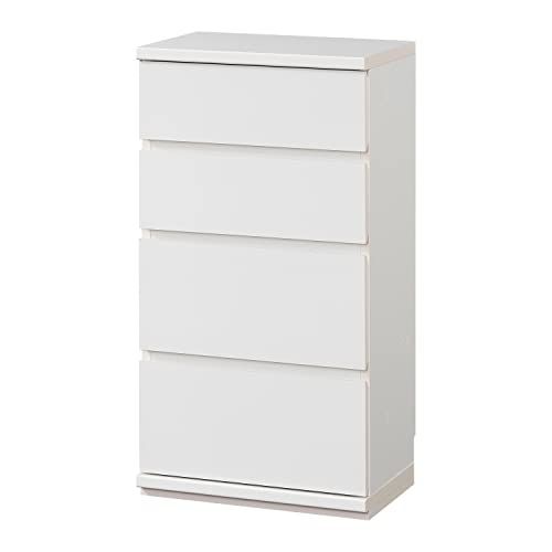 白井産業 カウンター下収納 ラック 引出しタイプ 4段 木製 組み合わせてキッチン ダイニングに合わせた幅にできるユニット収納 シンプルなデザイン ホワイト 白 幅45 奥行29.6 高さ84.9 cm PTS-8545 H WH ピタシエ m