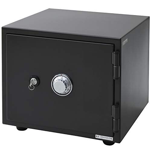 日本アイエスケイ 金庫 家庭用 日本製 耐火性能 B 5収納 ダイヤル リバーシブルキー併用タイプ ブラウン 幅40.6×奥行43×高さ36.8 cm FZ m