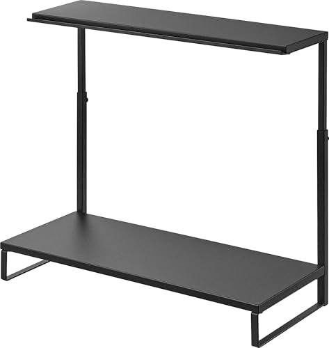 山崎実業 Yamazaki モニター上下ラック 2段 ブラック W 59×D 27.5×H 38?65 cm 調節ネジ含む タワー tower 高さ調節 モニター台 モニタースタンド 1303 m