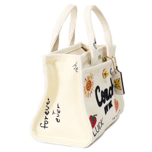 COACH トートバッグ キャンバス サーカス柄 スパンコール コーチ バッグ COACH キャンバス トート スケッチ プリント 刺繡 ミニ
