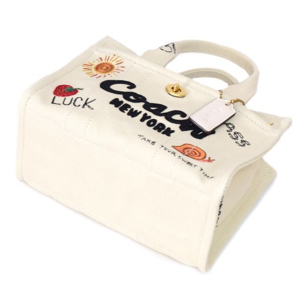 コーチ バッグ COACH キャンバス トート スケッチ プリント 刺繡 ミニ