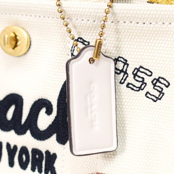 コーチ バッグ COACH キャンバス トート スケッチ プリント 刺繡 ミニ