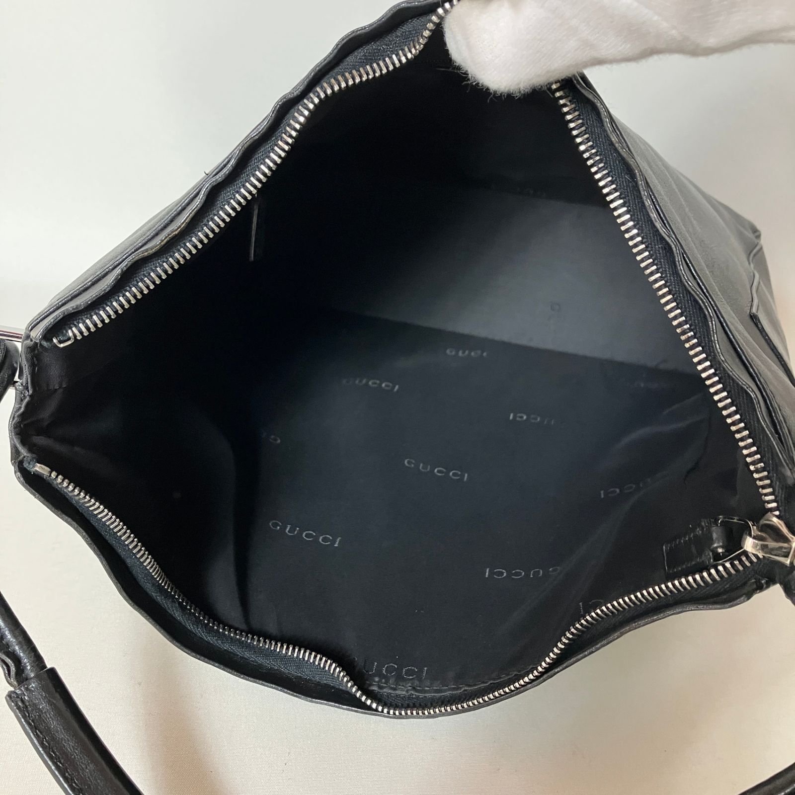 2512-148｜美品｜グッチ ワンショルダーバッグ レザー ブラック 2512-148｜美品｜グッチ ワンショルダーバッグ レザー ブラック - メルカリ