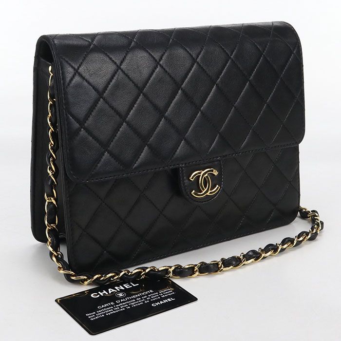 CHANEL シャネル チェーン マトラッセ ショルダーバッグ ラムスキン
