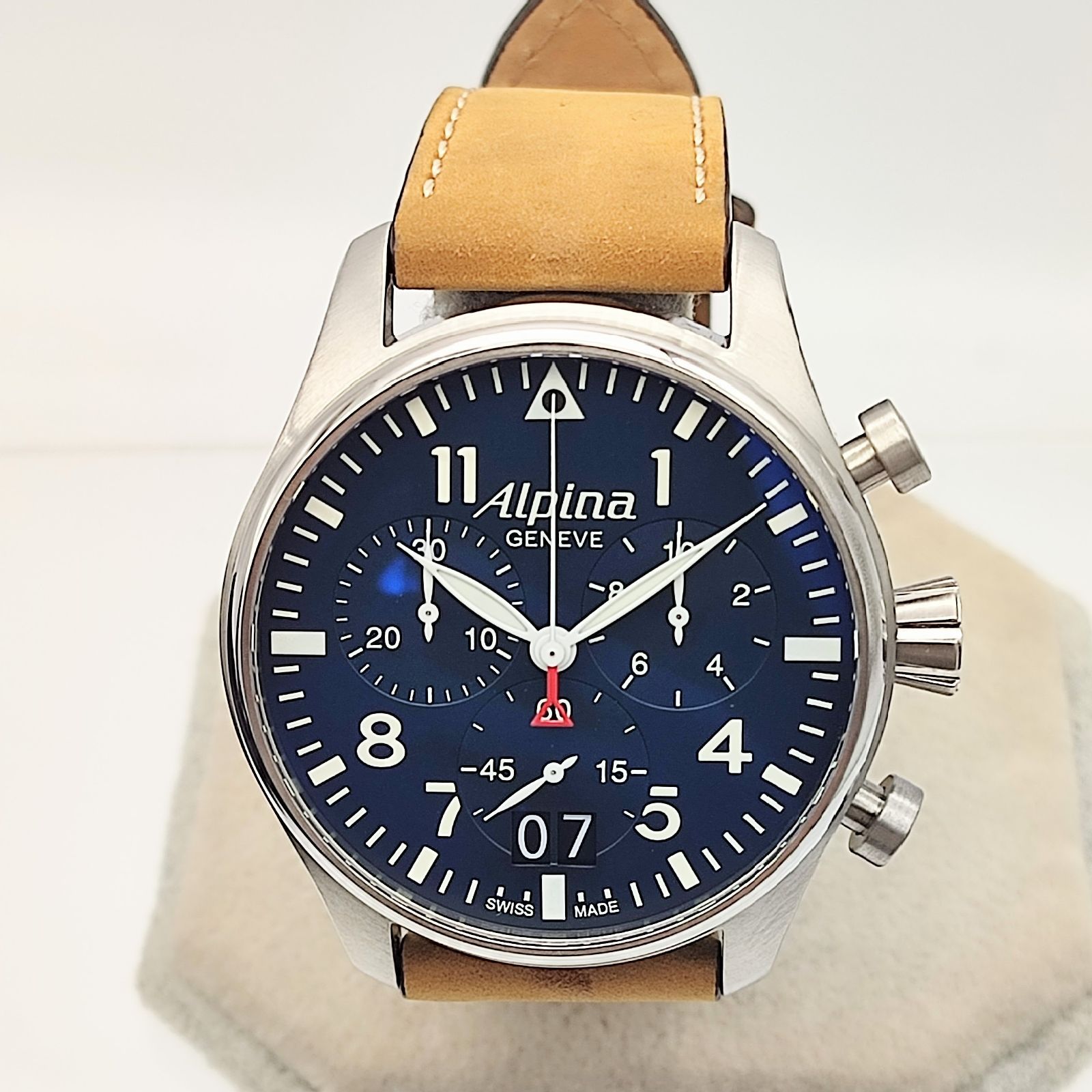 超 ALPINA アルピナ スタータイマー パイロットウォッチ クロノグラフ クォーツ