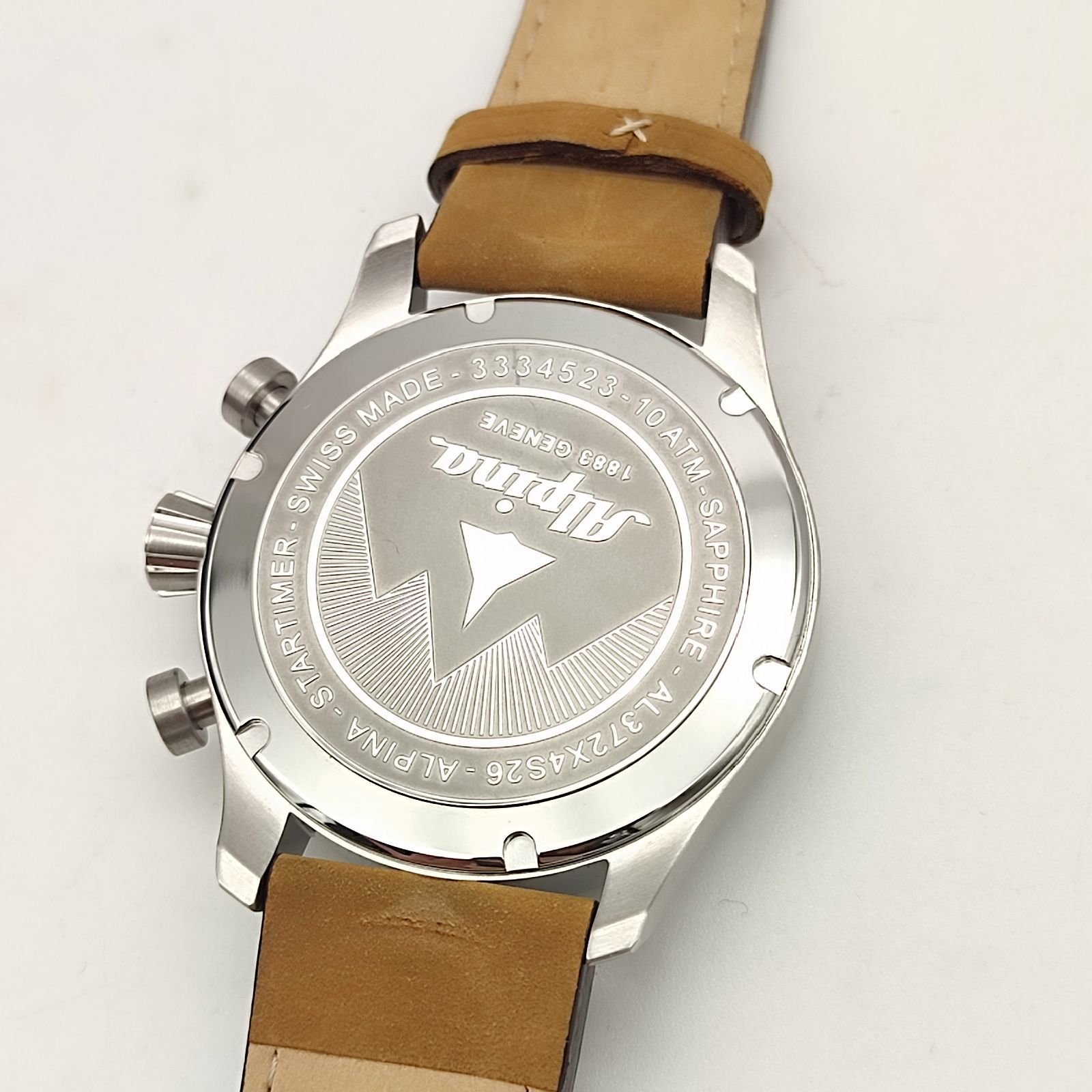  超 ALPINA アルピナ スタータイマー パイロットウォッチ クロノグラフ クォーツ 腕時計(クォーツ) 腕時計(アナログ)