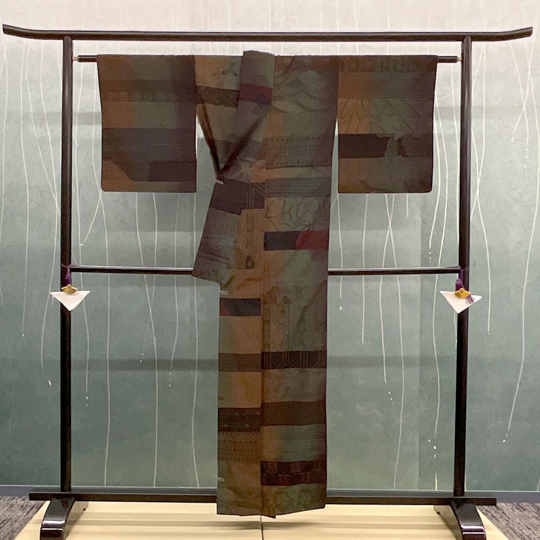 ｜適応身長 約160 cm リサイクル着物 紬 8300-00016