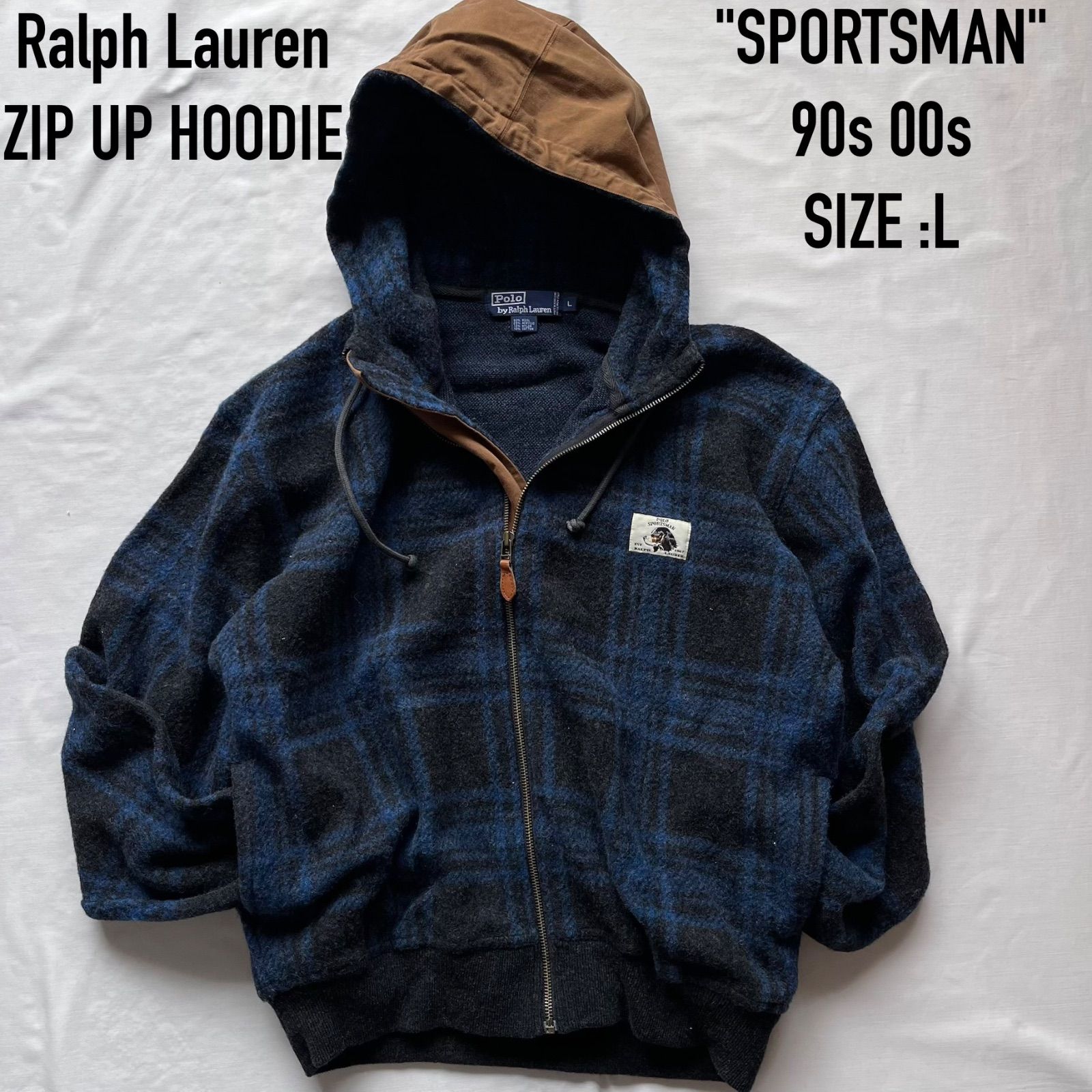 ralph lauren ポロラルフローレン sportsman スポーツマン ドッグタグ zipパーカー 90 s 00 ナイガイ