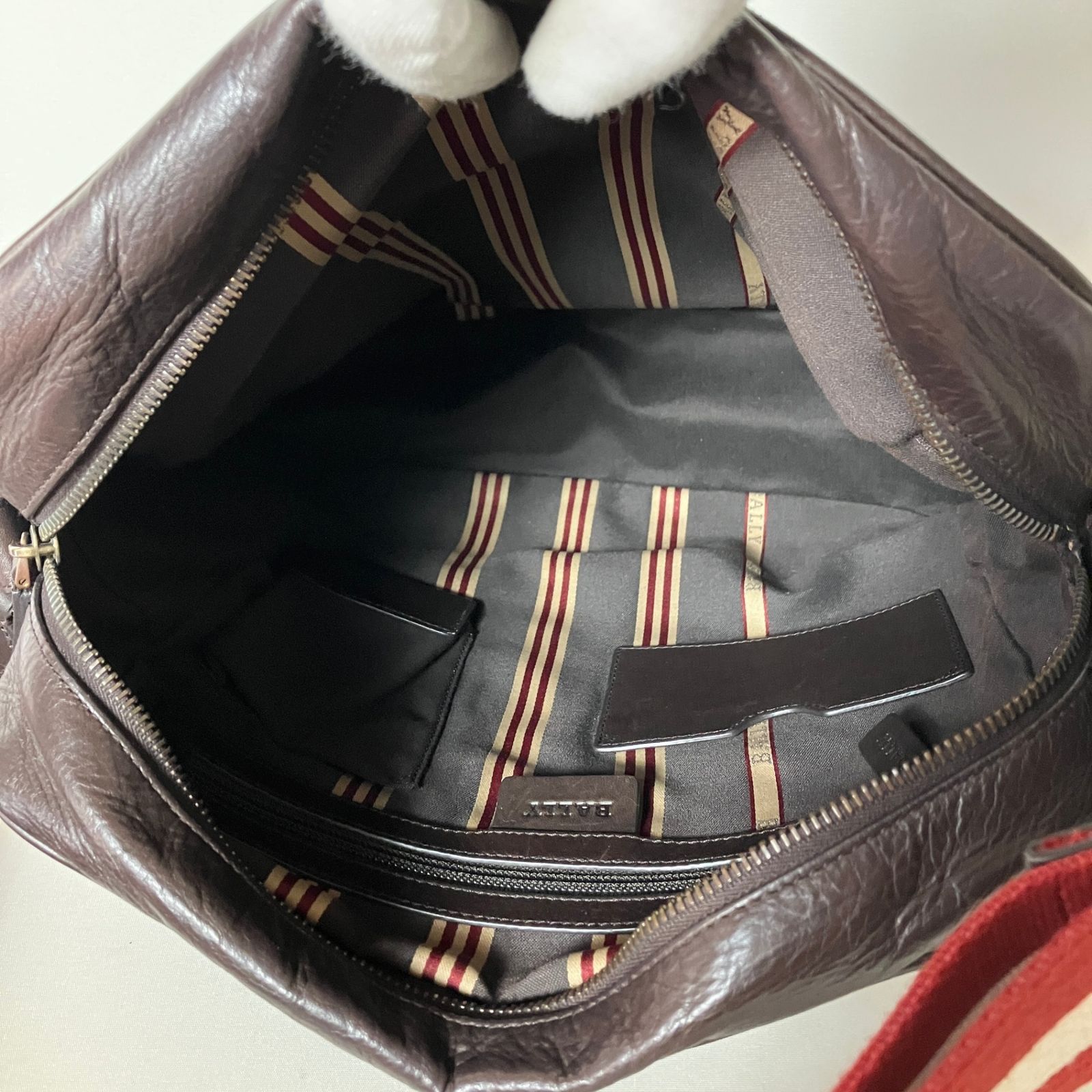 2512-168｜美品｜バリー ショルダーバッグ レザー ダークブラウン