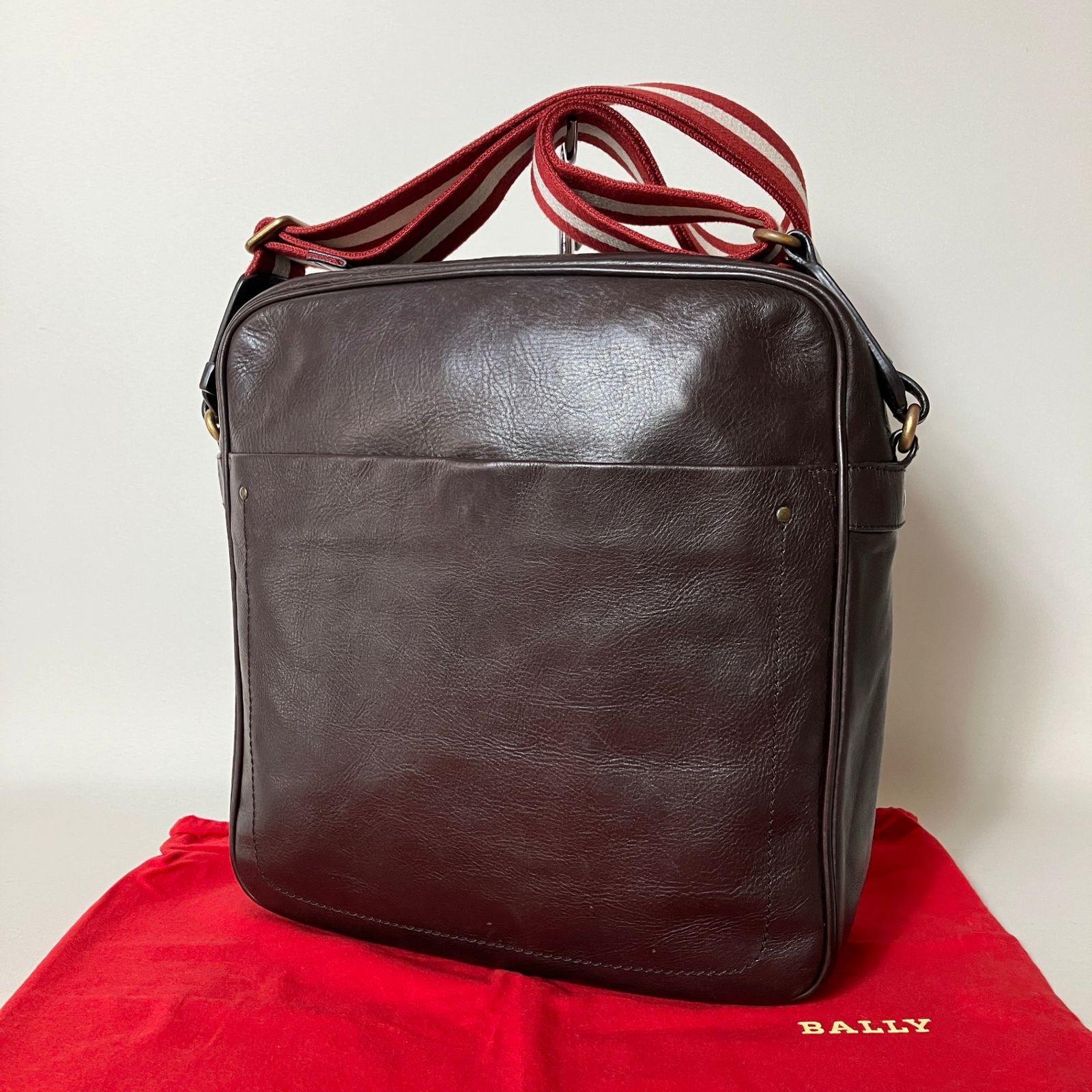 2512-168｜ ｜バリー ショルダーバッグ レザー ダークブラウン