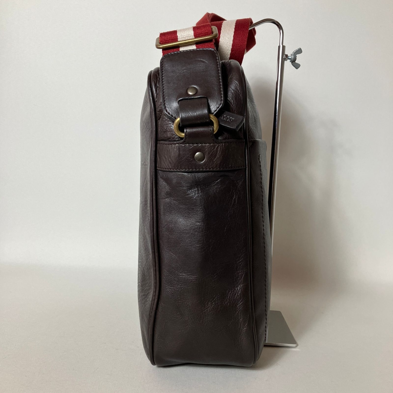 2512-168｜美品｜バリー ショルダーバッグ レザー ダークブラウン