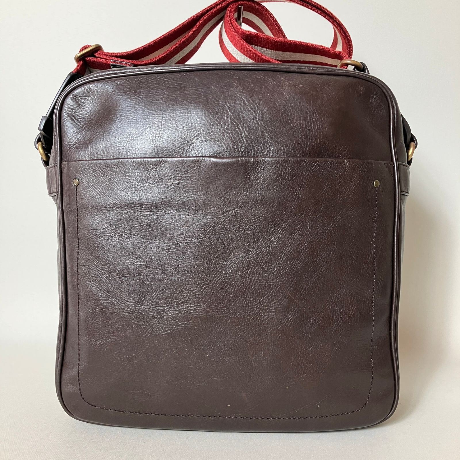 2512-168｜美品｜バリー ショルダーバッグ レザー ダークブラウン 