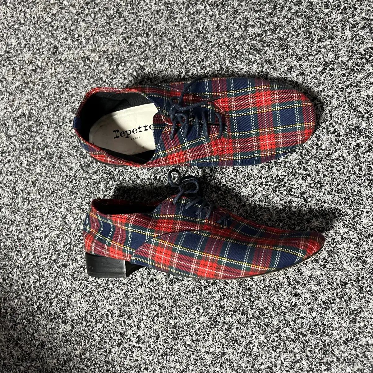 レペット チェック柄 ローファー シューズ 39