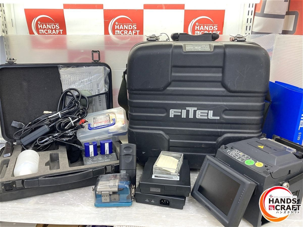 品 FITEL 融着接続器 カッター ホットストリッパーセット 100 V通電のみ バッテリ状態不明 S 199 M 4 424-AA