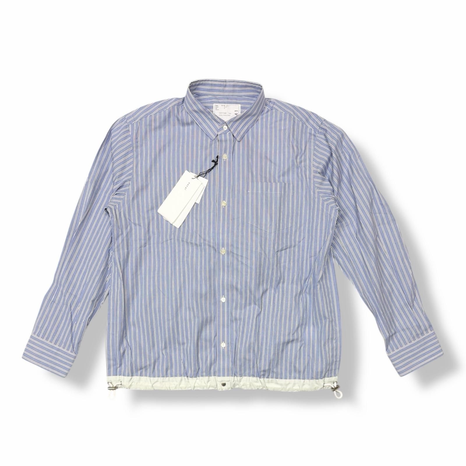 参考上代51700円 Sacai Cotton Poplin Shirt コットンポプリンシャツ 長袖シャツ サカイ SCM-241 ブルー 3 4219 M
