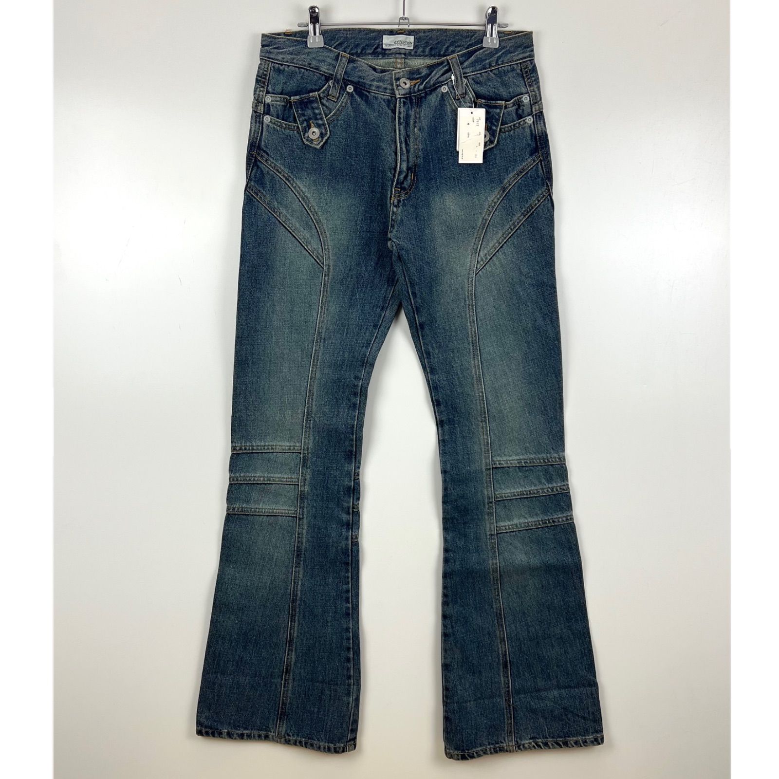 EVOLUTION y2k style NWT bell flare denim pants L エボリューション 