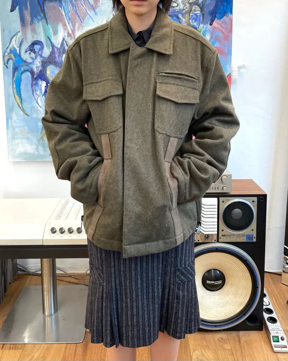 L アルマーニ エクスチェンジ ウール ミリタリー ジャケット