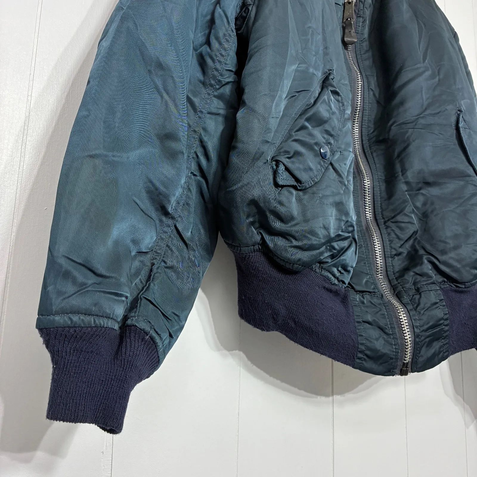 アルファ ma-1 フライトジャケット ネイビー USA製 XL - メルカリ