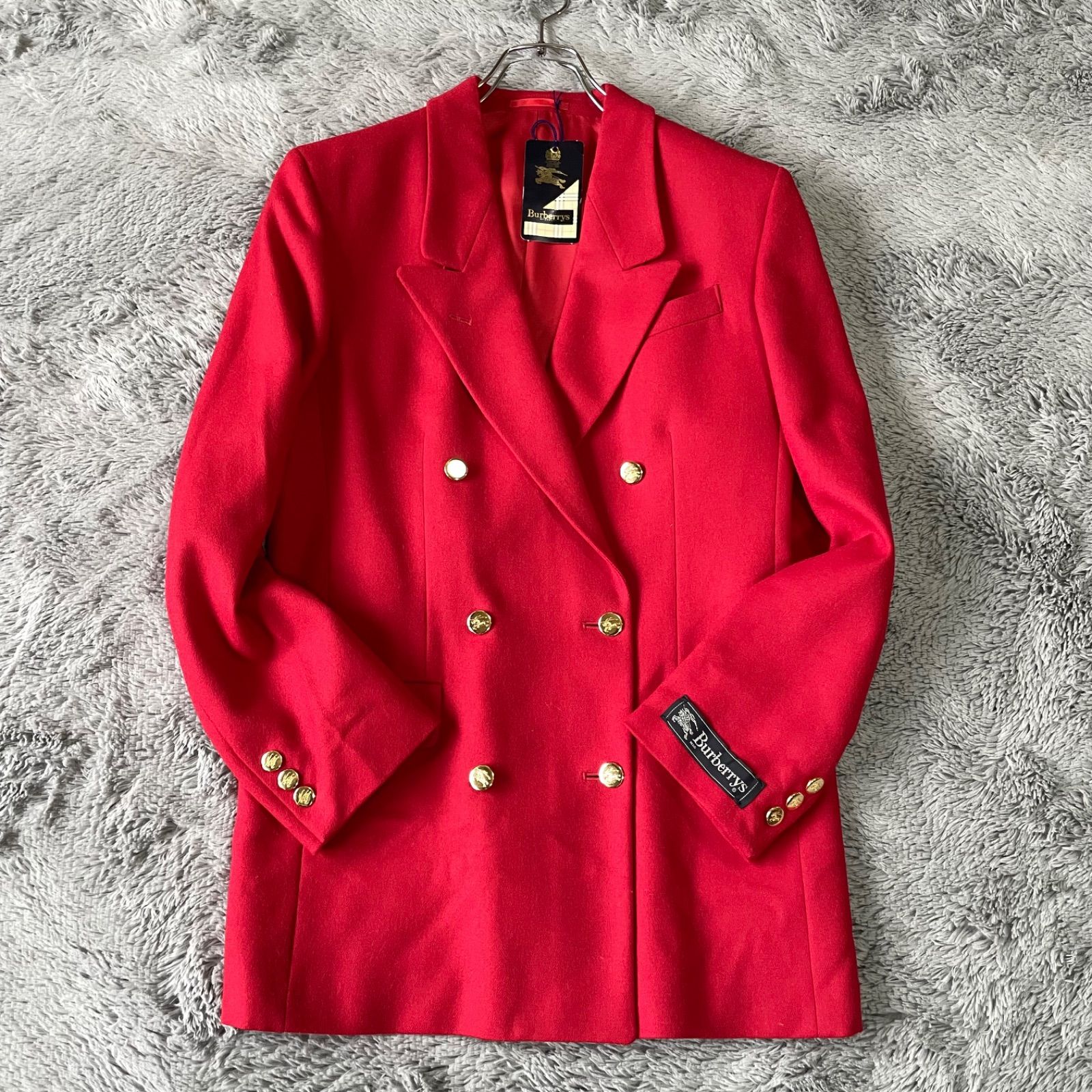 Burberrys ダブルブレスト テーラードジャケット レッド Burberrys ダブルブレスト テーラードジャケット レッド