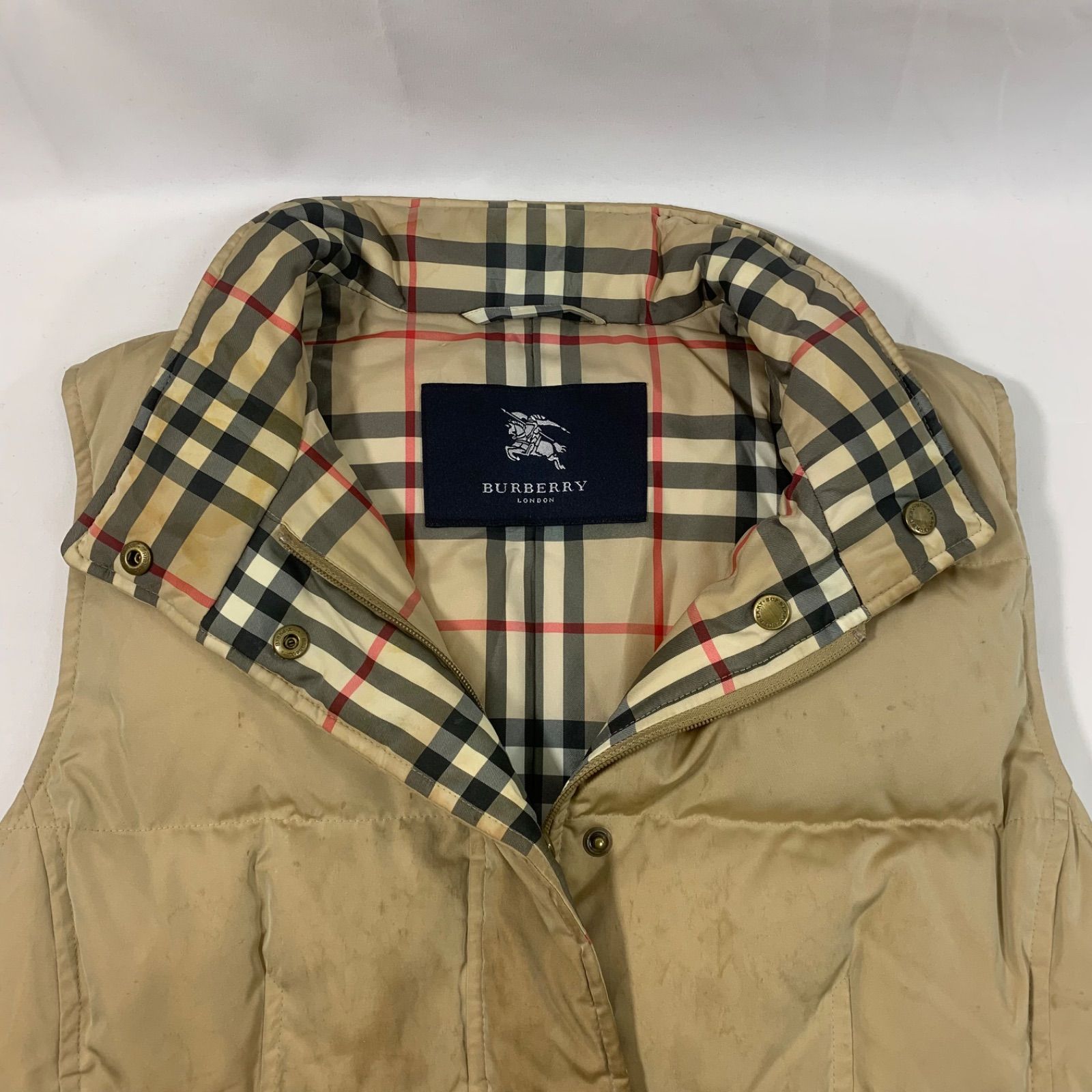 S0107-2-2 BURBERRY バーバリー キルティングベスト ノバチェック