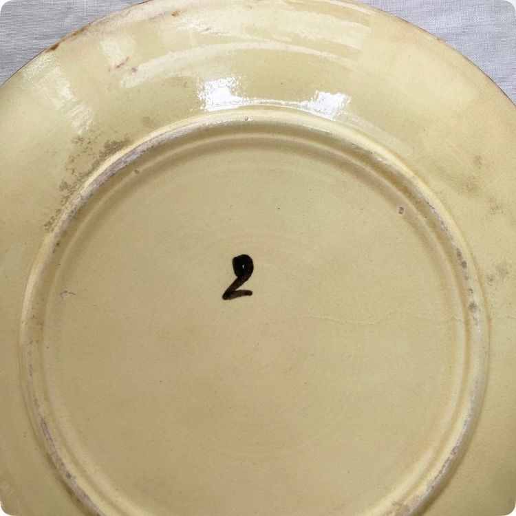  フランスアンティーク 皿 バルボティーヌ 優雅な葉っぱ模様 1900年頃 皿 食器