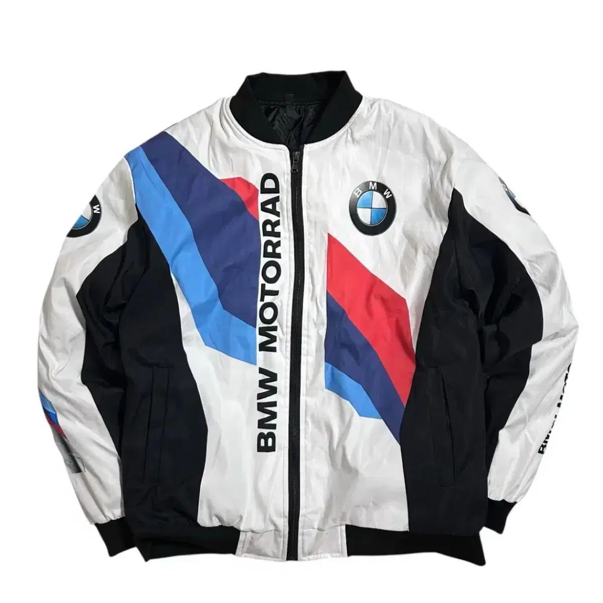 ヴィンテージ BMW フールプリンティング モトラッド ナイロン キルティングジャケット S