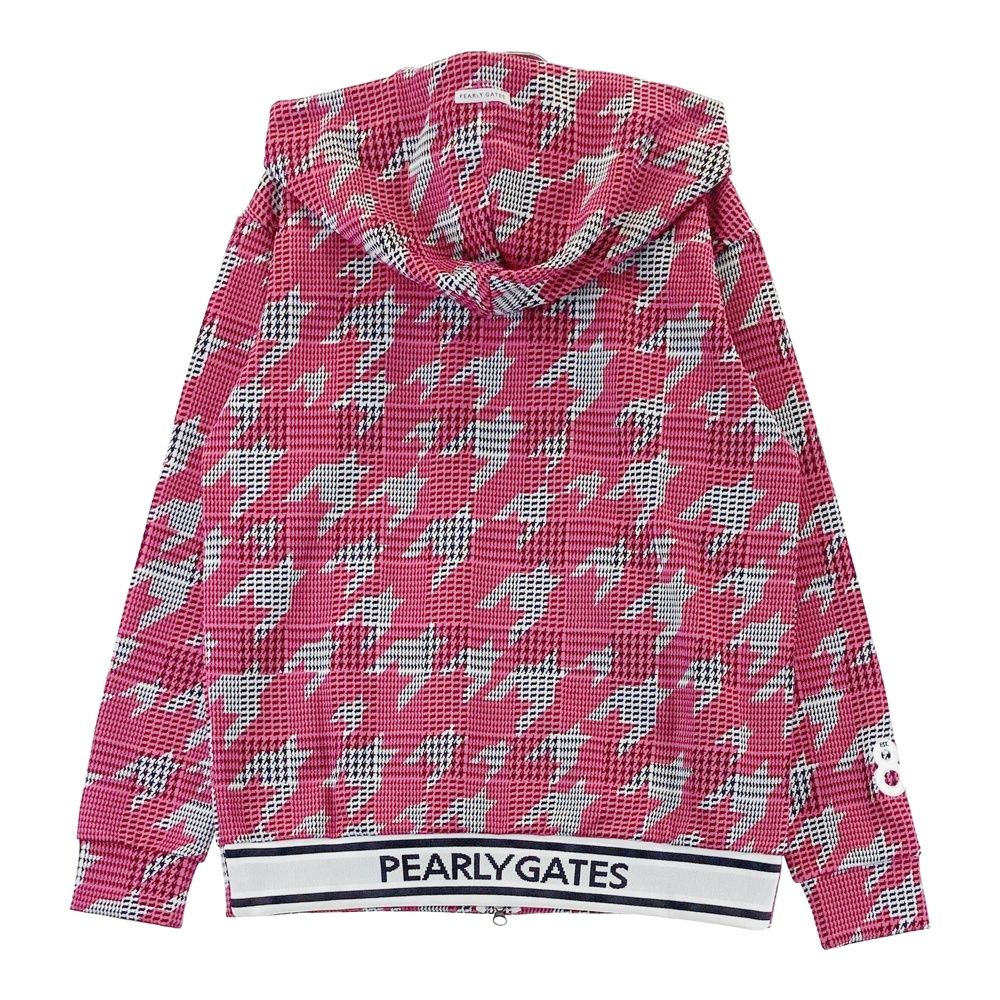 サイズ 1 PEARLY GATES パーリーゲイツ 055-2262902 ジップパーカー 千鳥 ピンク系 ゴルフウェア レディース ストスト