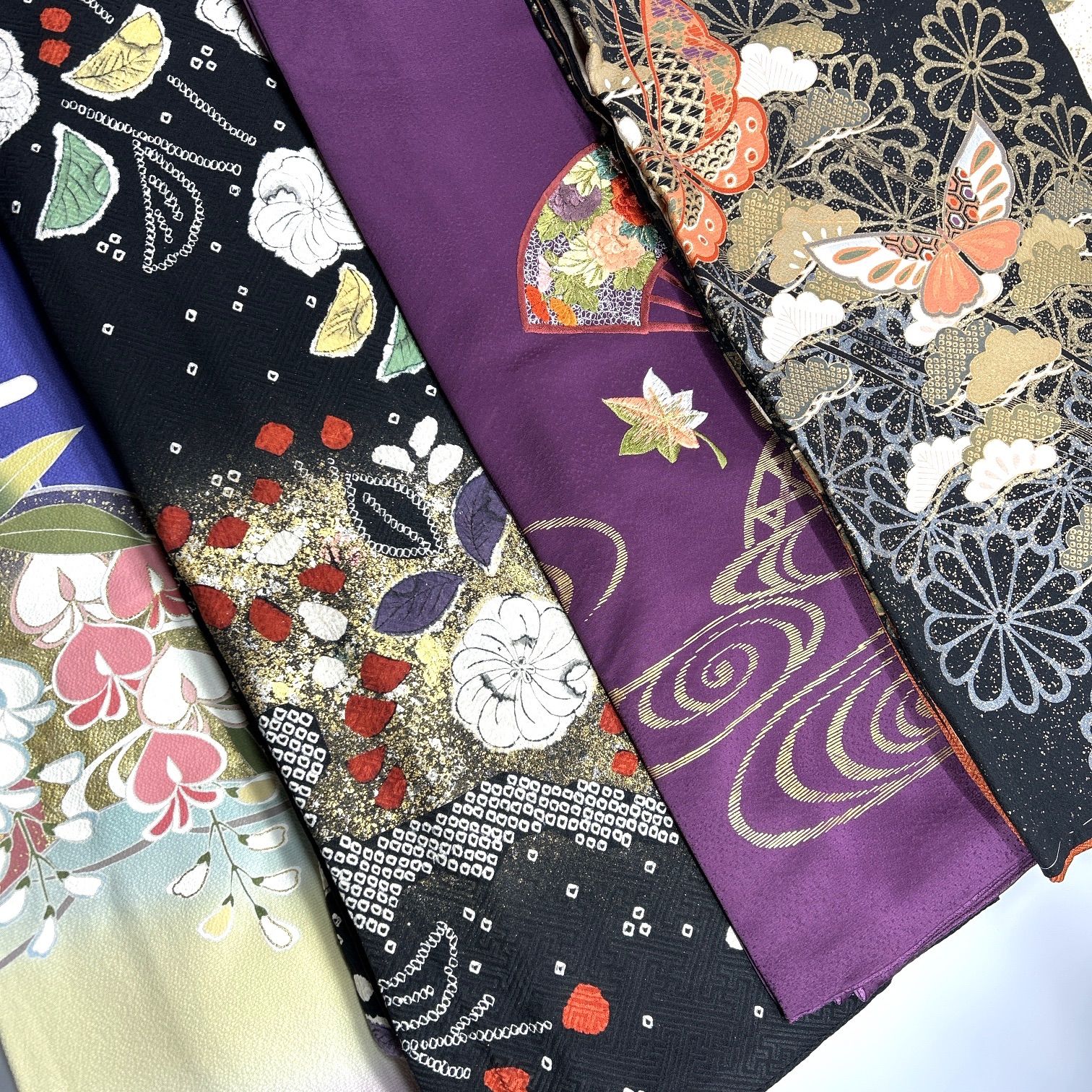 振袖6枚まとめ売り　リメイク用　素材用　着付け練習　成人式 振袖6枚まとめ売り リメイク用 素材用 着付け練習 成人式 2024年