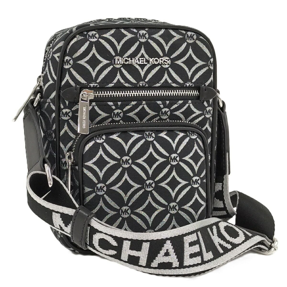 MICHAEL KORS JET SET ITEM ショルダーバッグ ブラック シルバー
