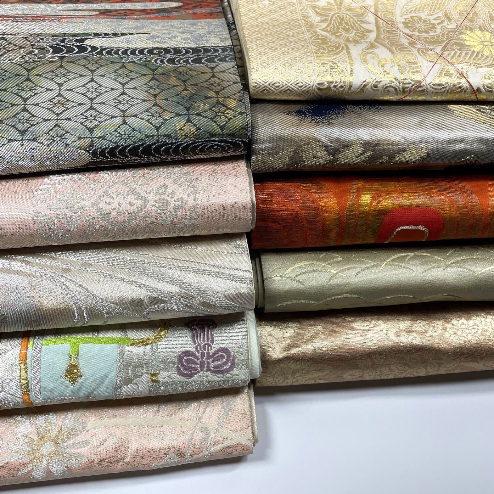 袋帯 10本 正絹 帯まとめ売り 同梱購入歓迎 リメイク用 着付け練習用