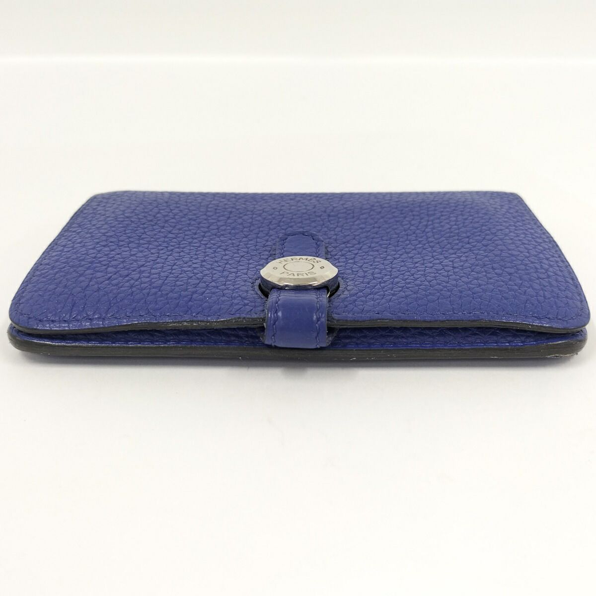 HERMES ドゴンコンパクト 二つ折り財布 レザー ブルー P刻印 - メルカリ