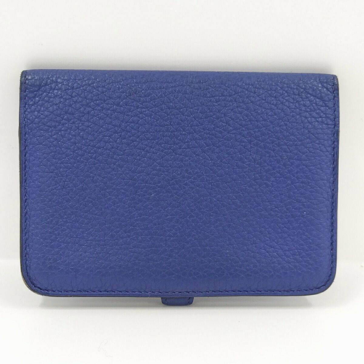 HERMES ドゴンコンパクト 二つ折り財布 レザー ブルー P刻印 - メルカリ