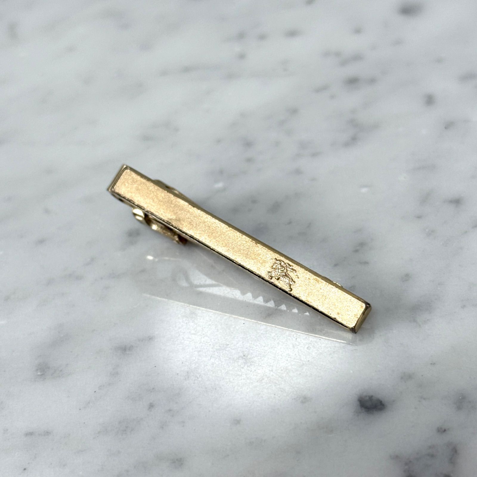 BURBERRY バーバリー ネクタイピン GOLD ゴールド 金 ホース ロゴ 