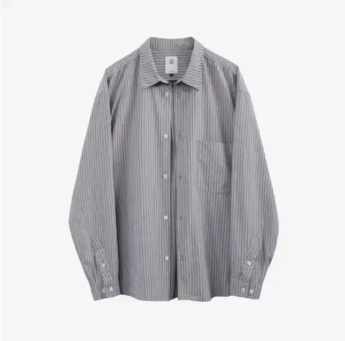 2 ポリテ루 ストライプ シャツ ラベンダー