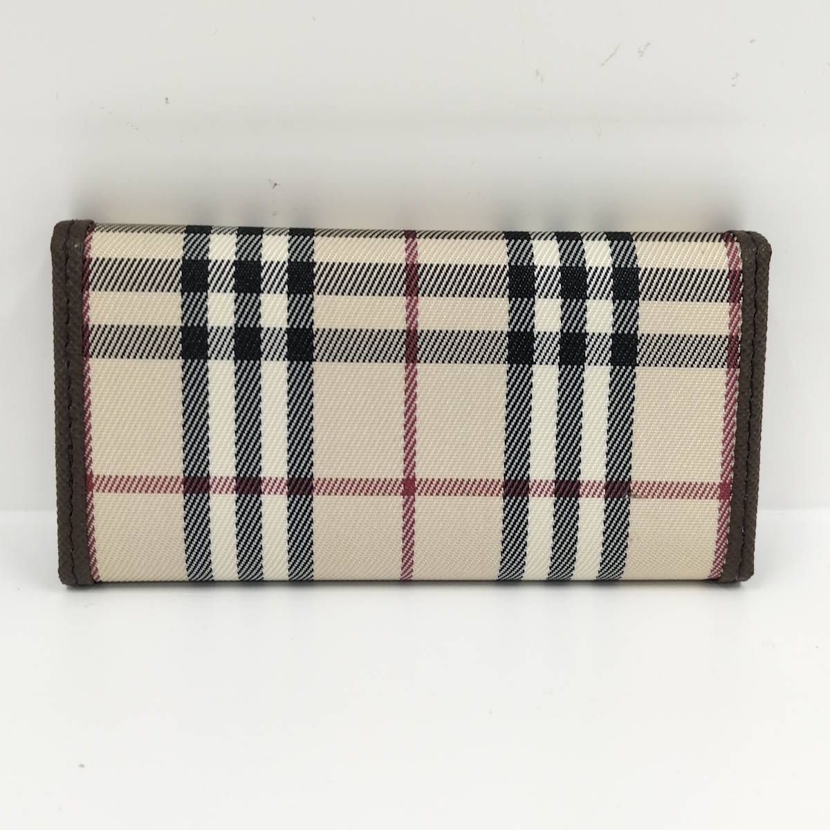 BURBERRY 5連キーケース ノバチェック キャンバス レザー ベージュ系