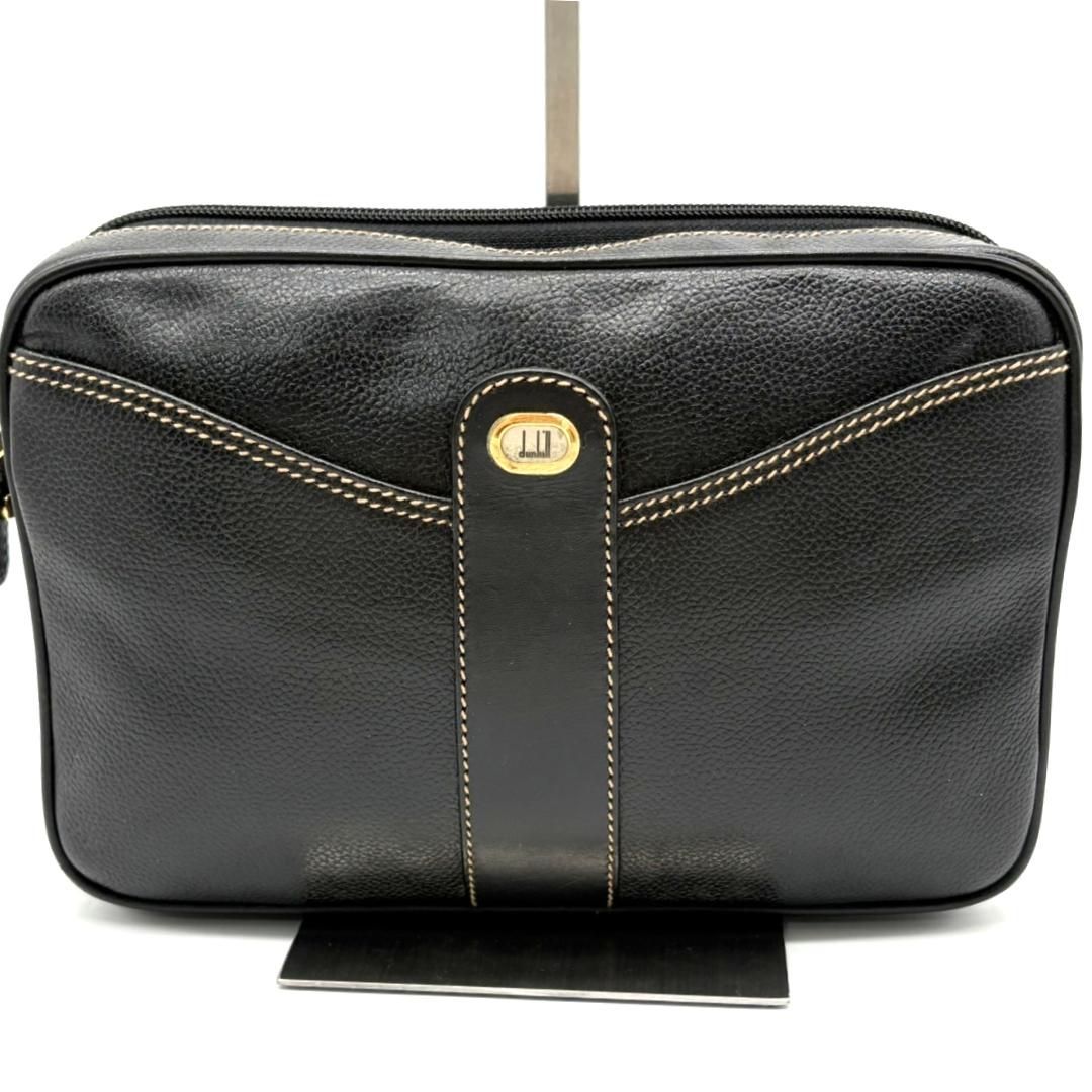 dunhill ダンヒル☆シボ革 ロゴ刻印 ビジネスバッグ オールレザー 黒 dunhill ダンヒル☆シボ革 ロゴ刻印 ビジネスバッグ オールレザー 黒