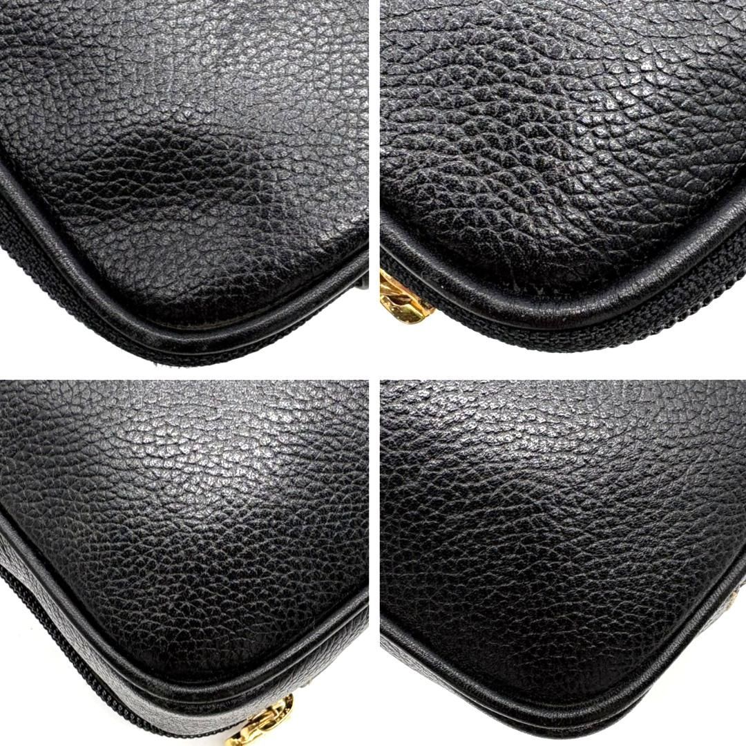 ダンヒル dunhill レザー クラッチバッグ ブラック ストラップ付き