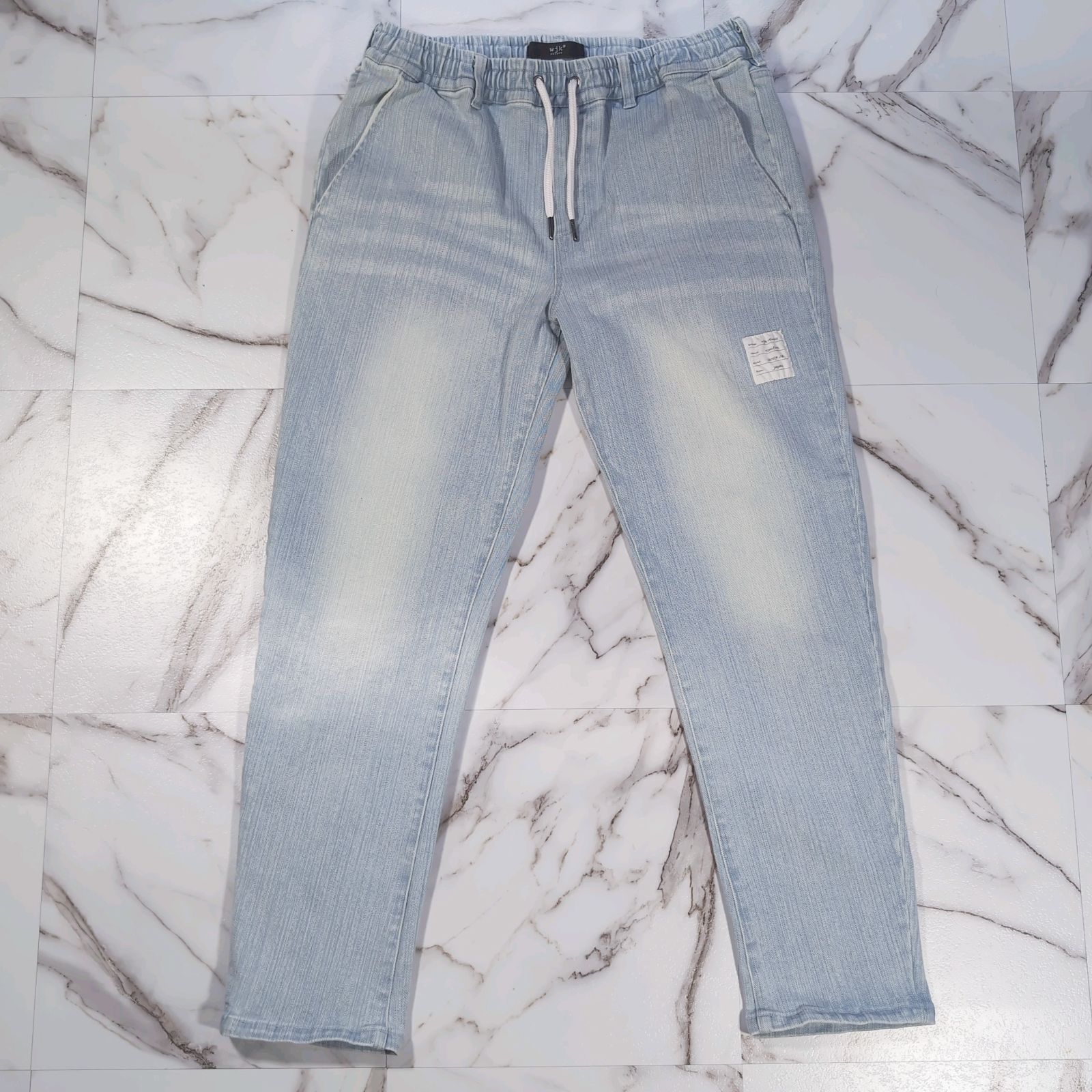 25 SS wjk reluxe tight knit denim tapered easy pants M CAMBIO