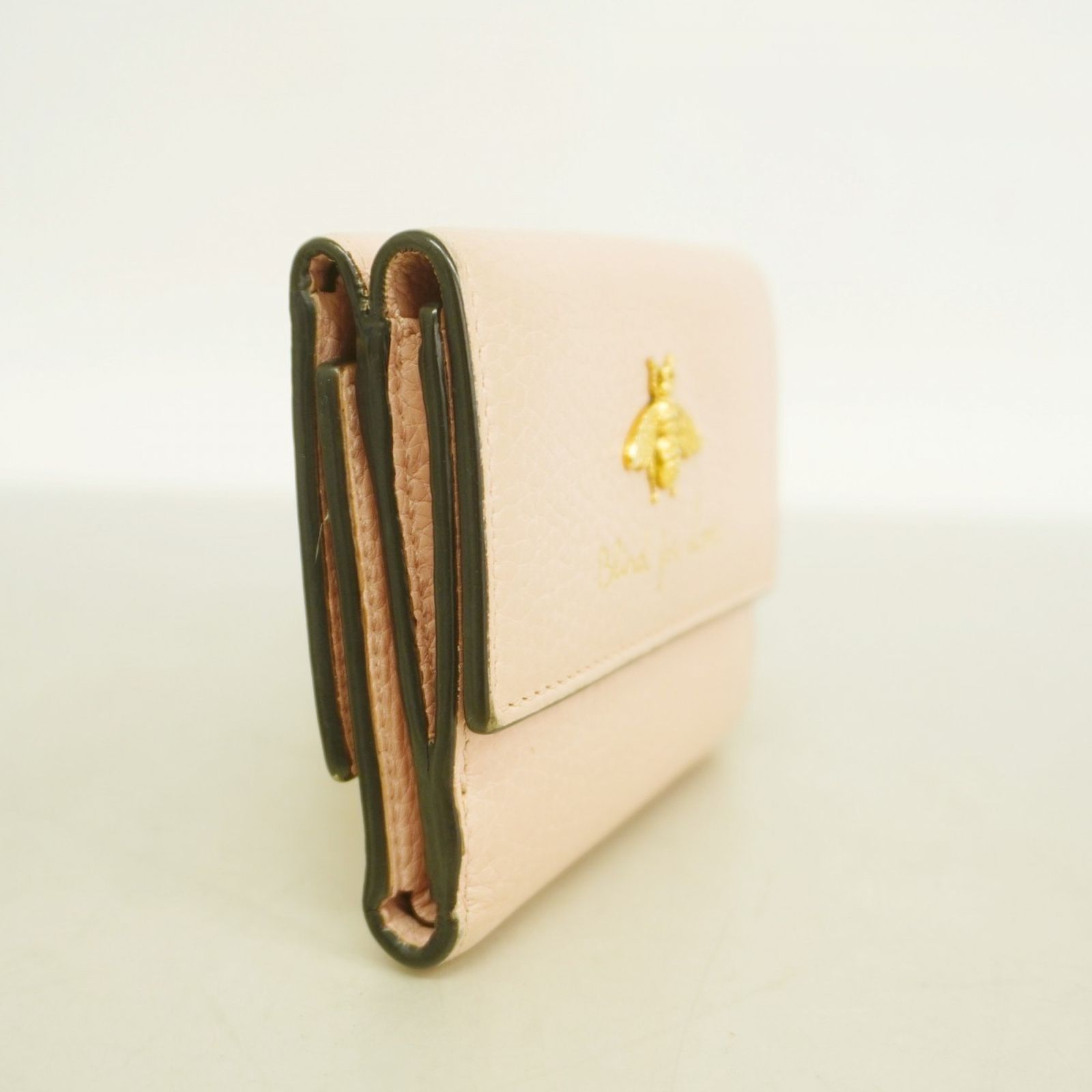 グッチ Gucci 三つ折り財布 アニマリエ 523190 レザー ピンク レディース