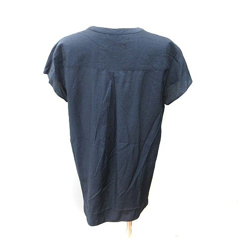 セオリー Theory シャツ ブラウス フレンチスリーブ S 紺 ネイビー /YI