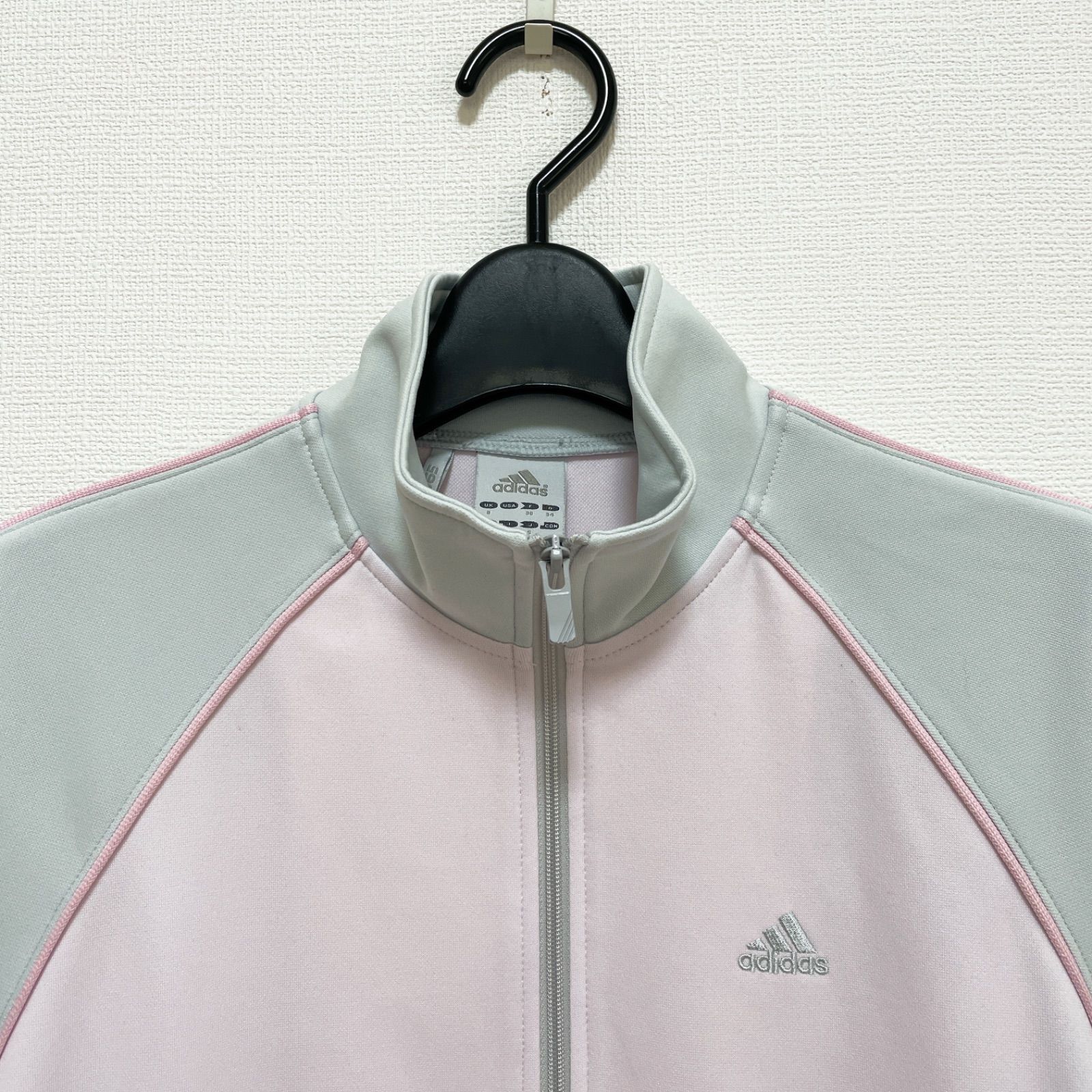 adidas ジャージ グレー ピンク adidas アディダス トラックジャケット ジャージ ロゴ 刺繍 長袖